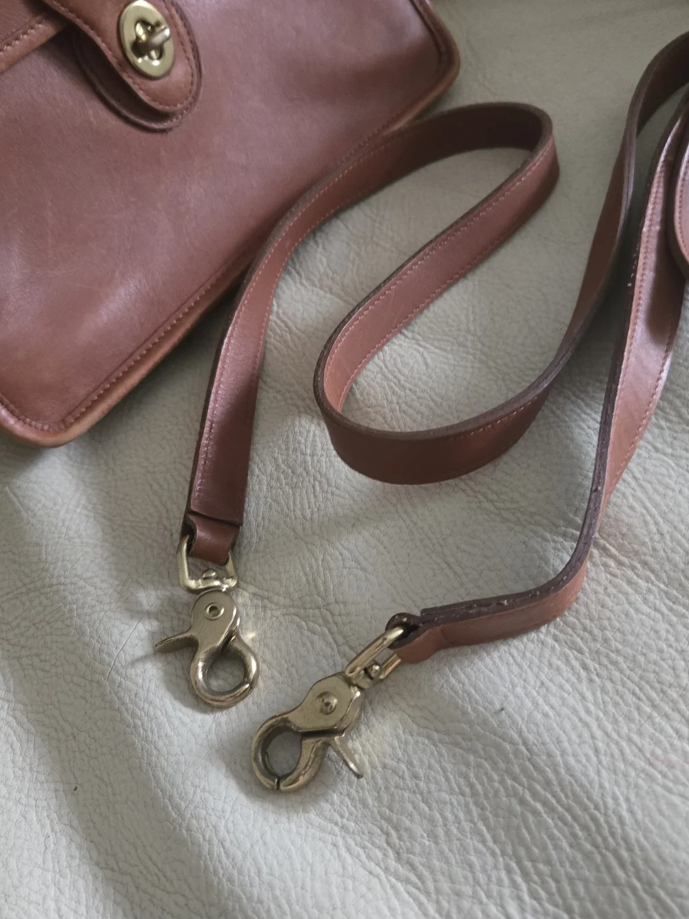 Coach Vintage Brown Leather Briefcase Crossbody 9927 - Picture 13 of 16
